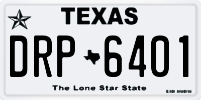 TX license plate DRP6401