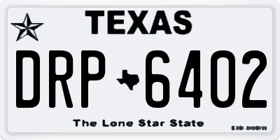 TX license plate DRP6402