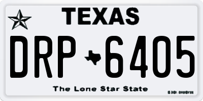 TX license plate DRP6405