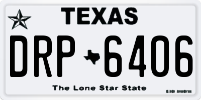 TX license plate DRP6406