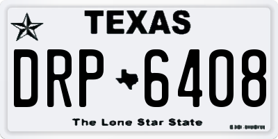 TX license plate DRP6408