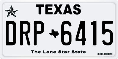 TX license plate DRP6415