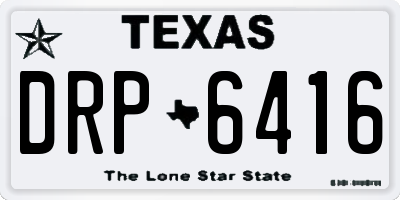 TX license plate DRP6416