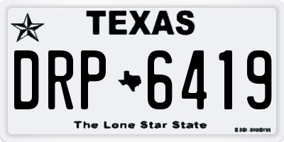 TX license plate DRP6419