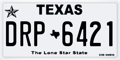TX license plate DRP6421