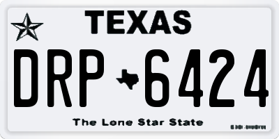 TX license plate DRP6424