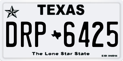 TX license plate DRP6425