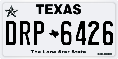 TX license plate DRP6426