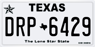 TX license plate DRP6429