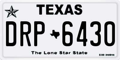 TX license plate DRP6430