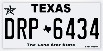 TX license plate DRP6434