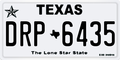 TX license plate DRP6435