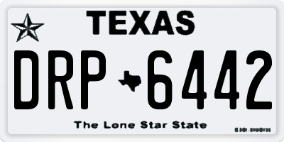 TX license plate DRP6442