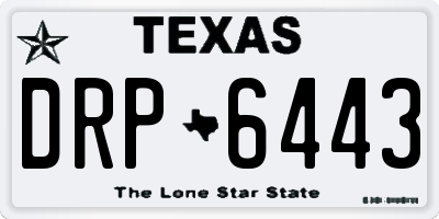 TX license plate DRP6443