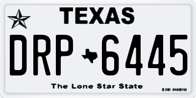 TX license plate DRP6445