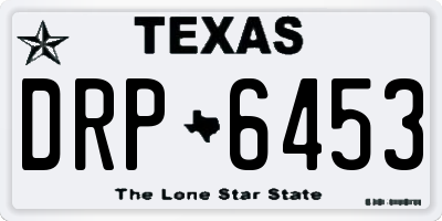 TX license plate DRP6453