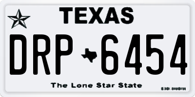 TX license plate DRP6454