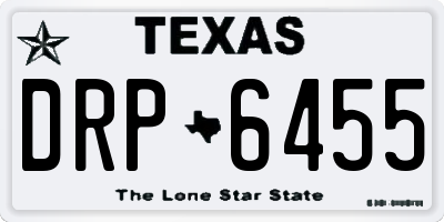 TX license plate DRP6455