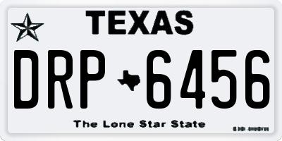 TX license plate DRP6456