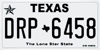 TX license plate DRP6458