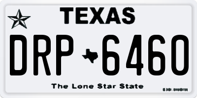TX license plate DRP6460