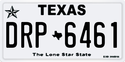 TX license plate DRP6461