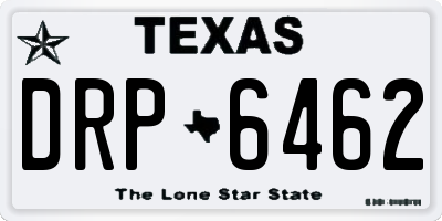 TX license plate DRP6462