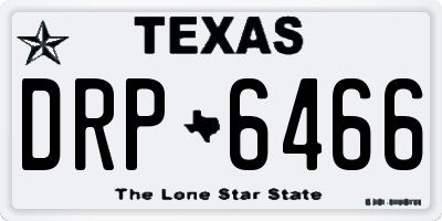 TX license plate DRP6466