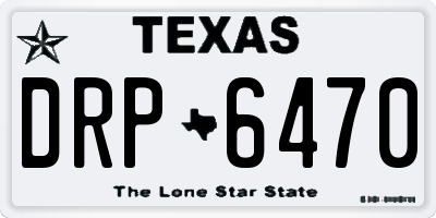 TX license plate DRP6470