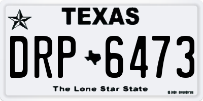 TX license plate DRP6473