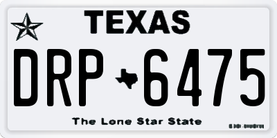 TX license plate DRP6475