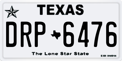 TX license plate DRP6476