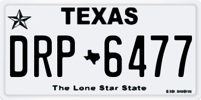TX license plate DRP6477