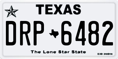TX license plate DRP6482