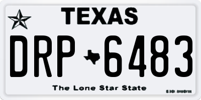 TX license plate DRP6483