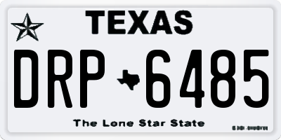 TX license plate DRP6485
