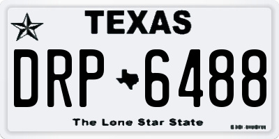 TX license plate DRP6488