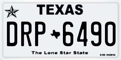 TX license plate DRP6490