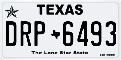 TX license plate DRP6493