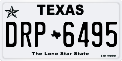 TX license plate DRP6495