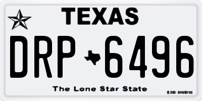TX license plate DRP6496