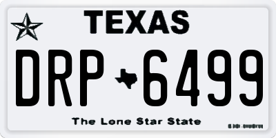 TX license plate DRP6499