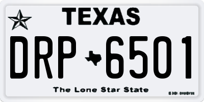 TX license plate DRP6501