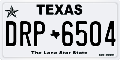 TX license plate DRP6504