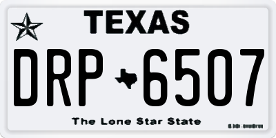TX license plate DRP6507