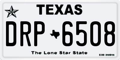 TX license plate DRP6508