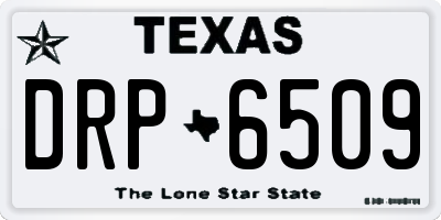 TX license plate DRP6509