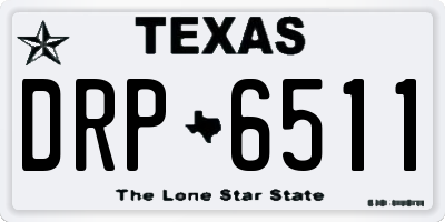 TX license plate DRP6511