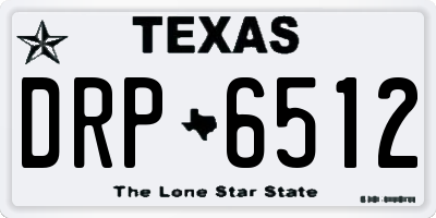 TX license plate DRP6512
