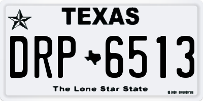 TX license plate DRP6513